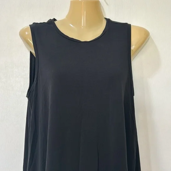 EILEEN FISHER WOMENS SWING TANK TOP SLEEVELESS BLACK OVERSIZED Sz XS - Picture 3 of 11